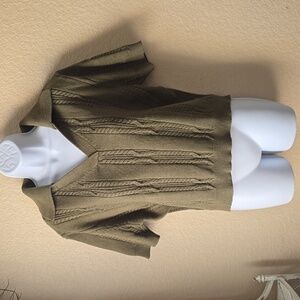 Cider Olive Short Sleeve Knit Top